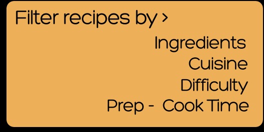Filter recipes by ingredients cuisine or difficulty