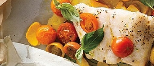 Fish with Tomatoes, Squash and Basil