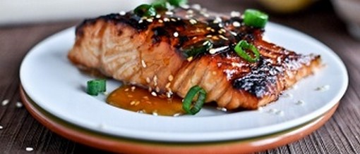 Salmon con soya de sésamo