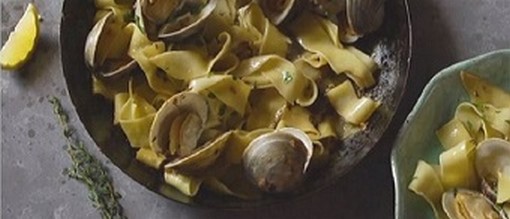 Clams with Pappardelle