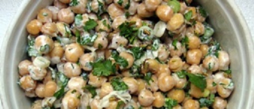 Indian-Spiced Chickpea Salad with Yogurt and Herbs