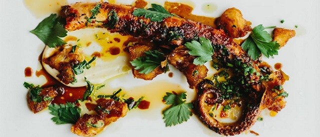 Pulpo carbonizado picante