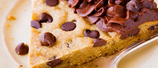 Pastel de galletas con chips de chocolate