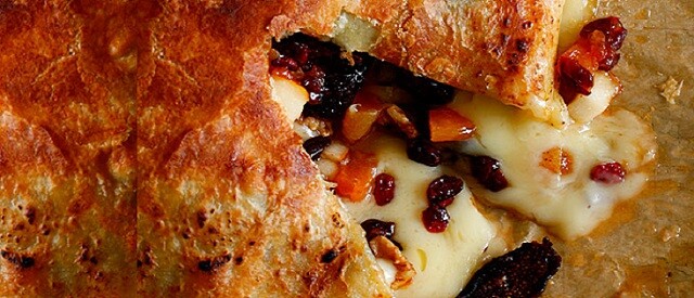 Baked Brie with Pears and Apricots