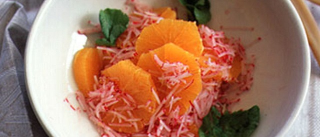 Ensalada de rábano y naranja marroquí